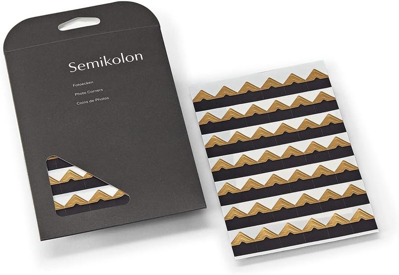 Semikolon - Self-Adhesive Photo Corners for Albums, 252 Pieces, Gold - Image 1